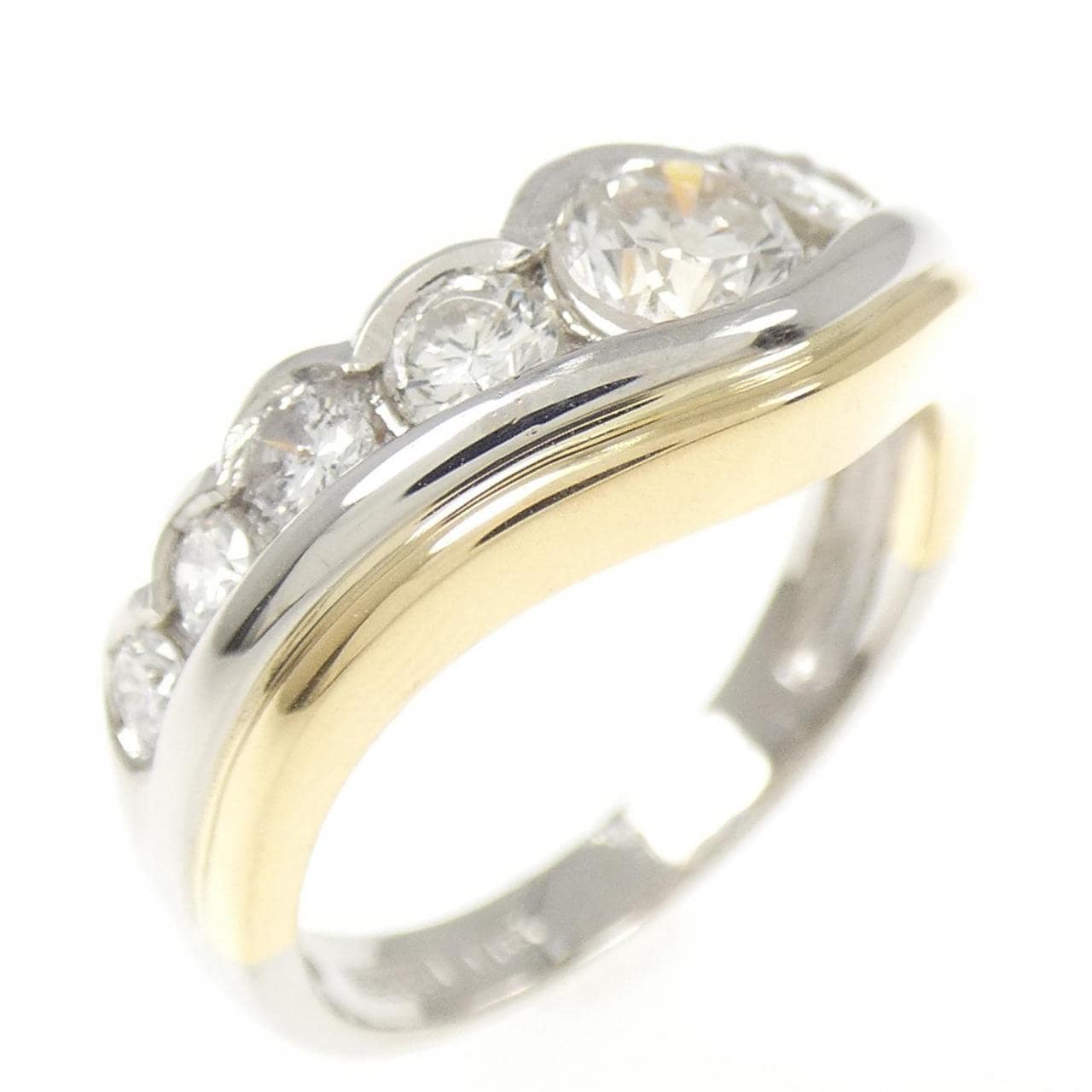 PT900/K18YG ダイヤモンド リング 1.01CT