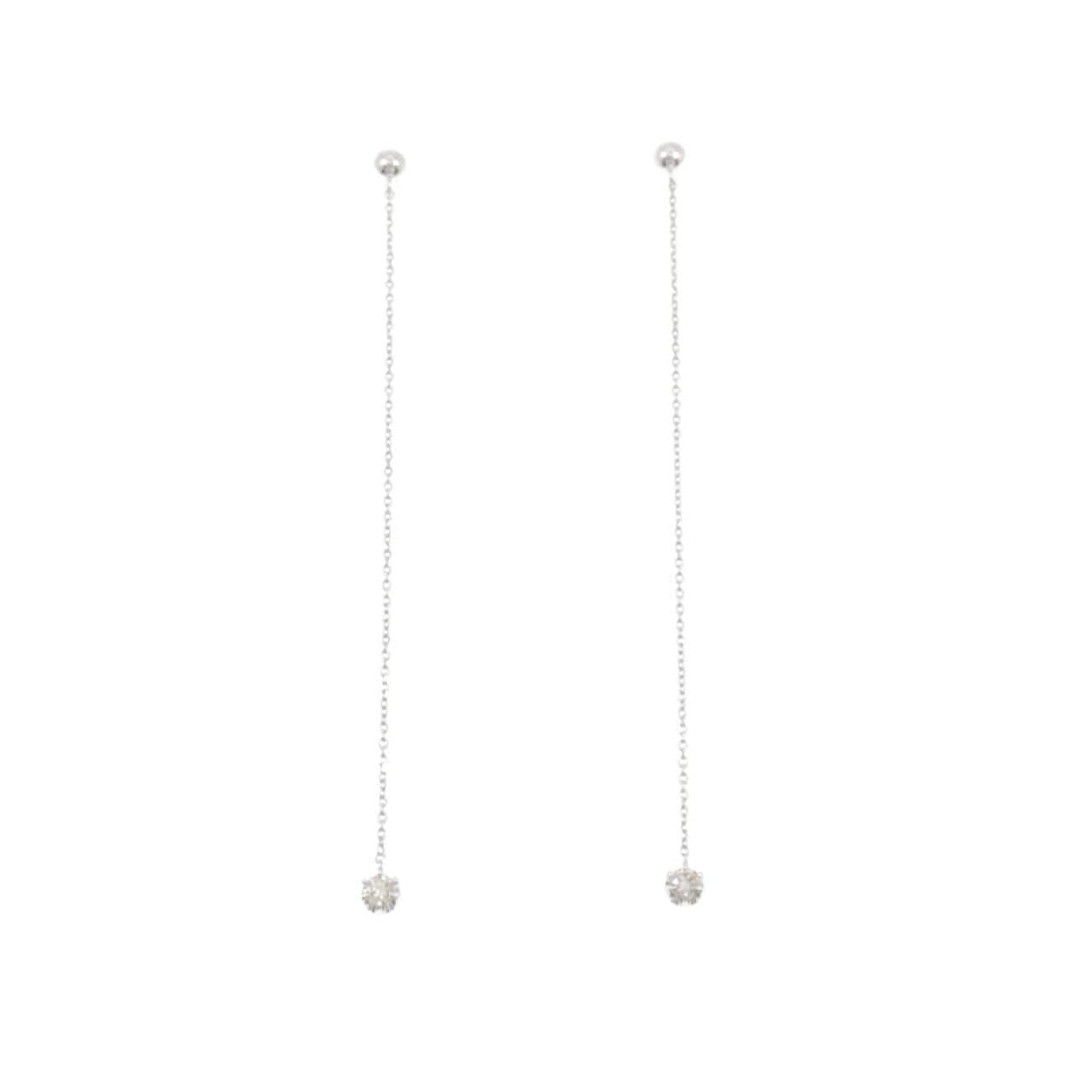 K18WG ダイヤモンド ピアス 0.20CT