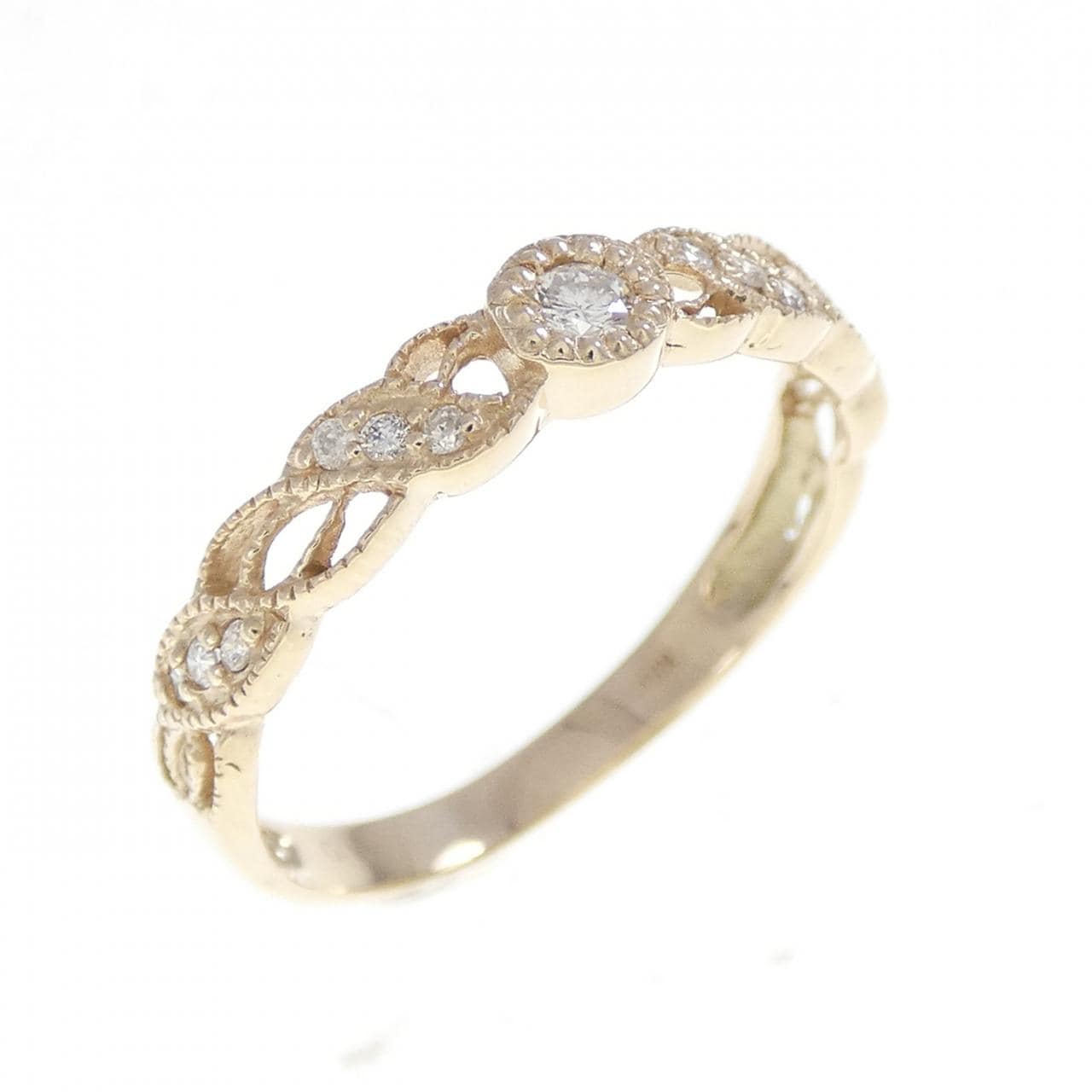 K10YG ダイヤモンド リング 0.10CT