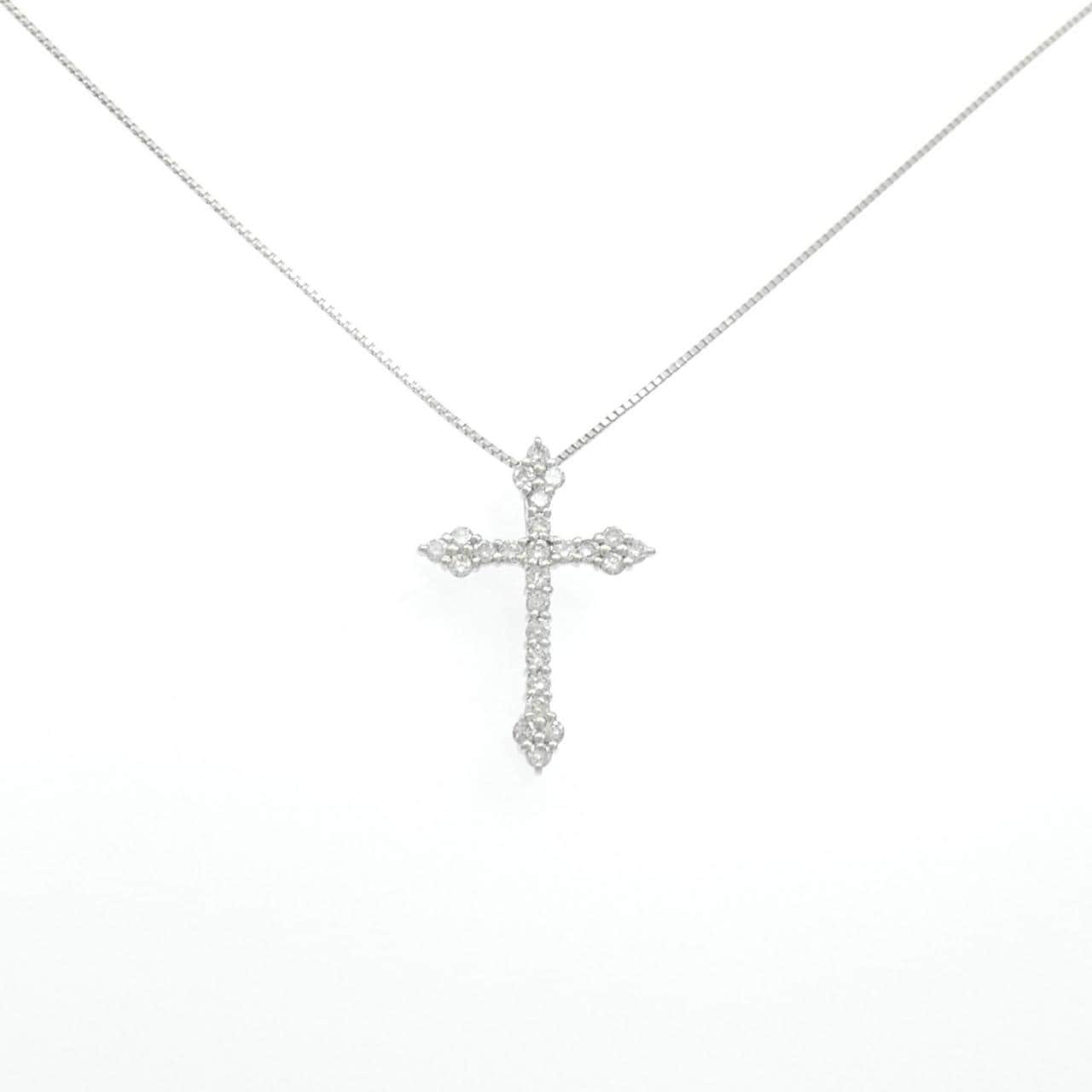 PT900/PT850 クロス ダイヤモンド ネックレス 0.50CT