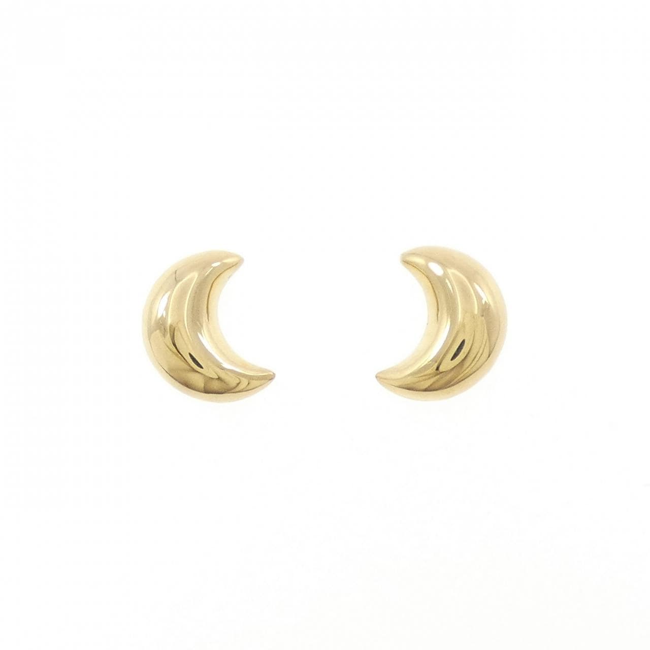 [新品] K18YG 月亮耳环