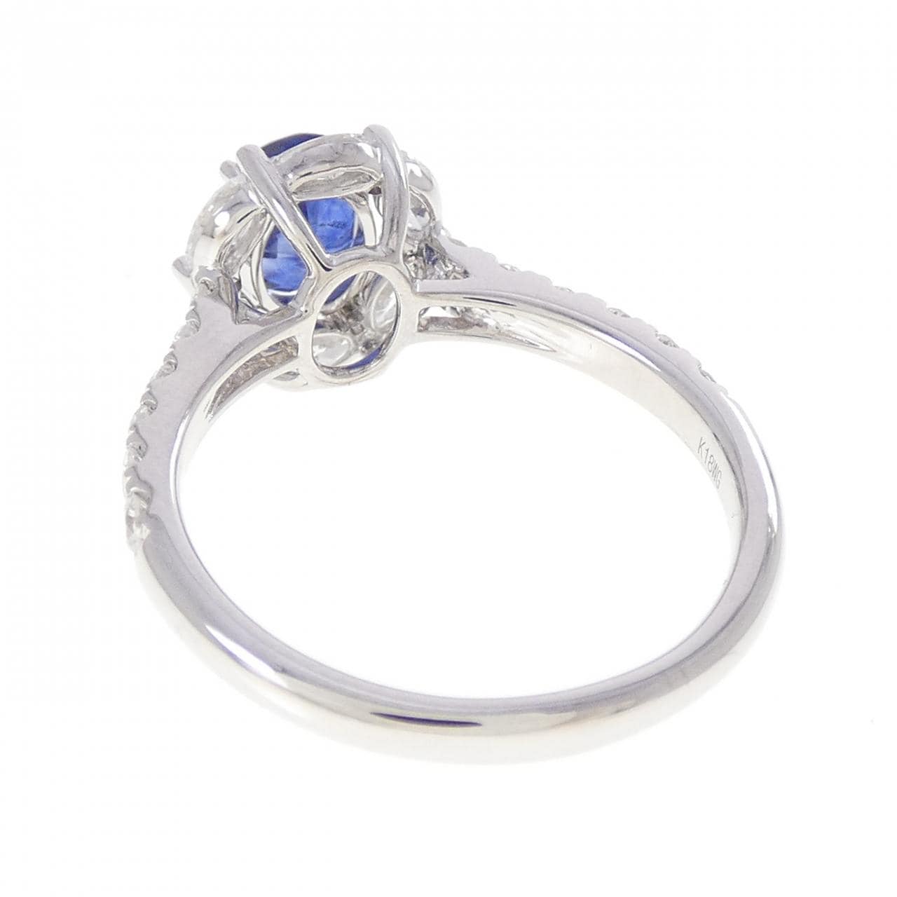 K18WG サファイヤ リング 1.13CT