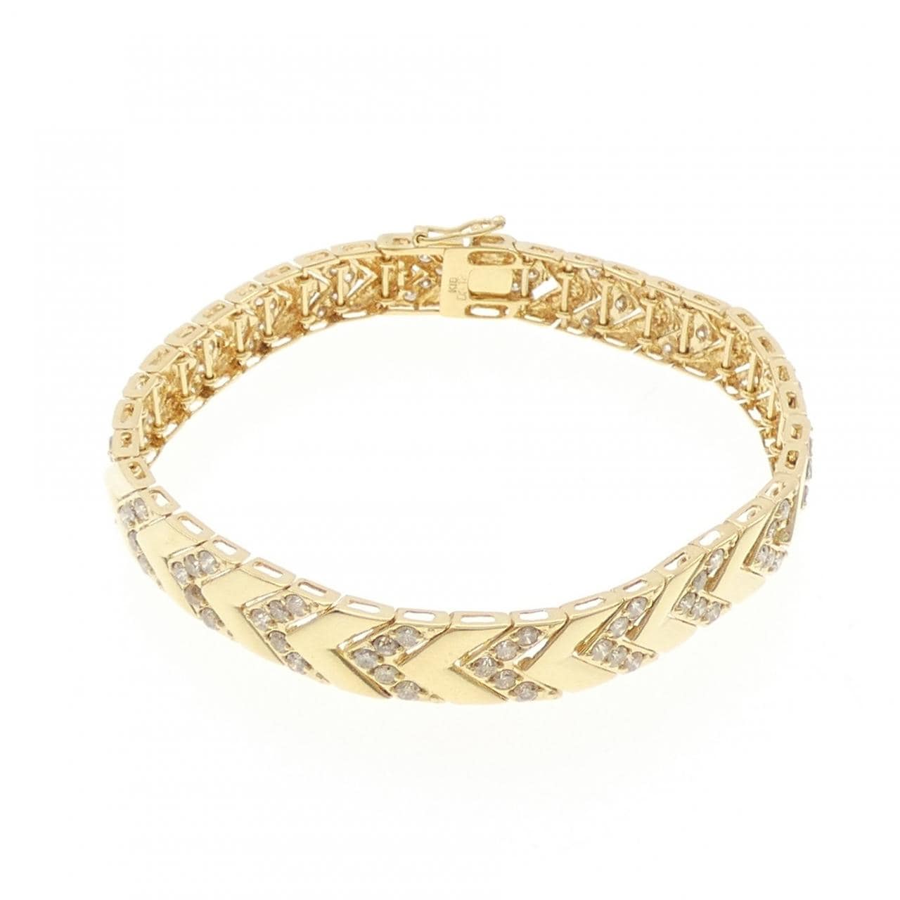 K18YG ダイヤモンド ブレスレット 3.12CT