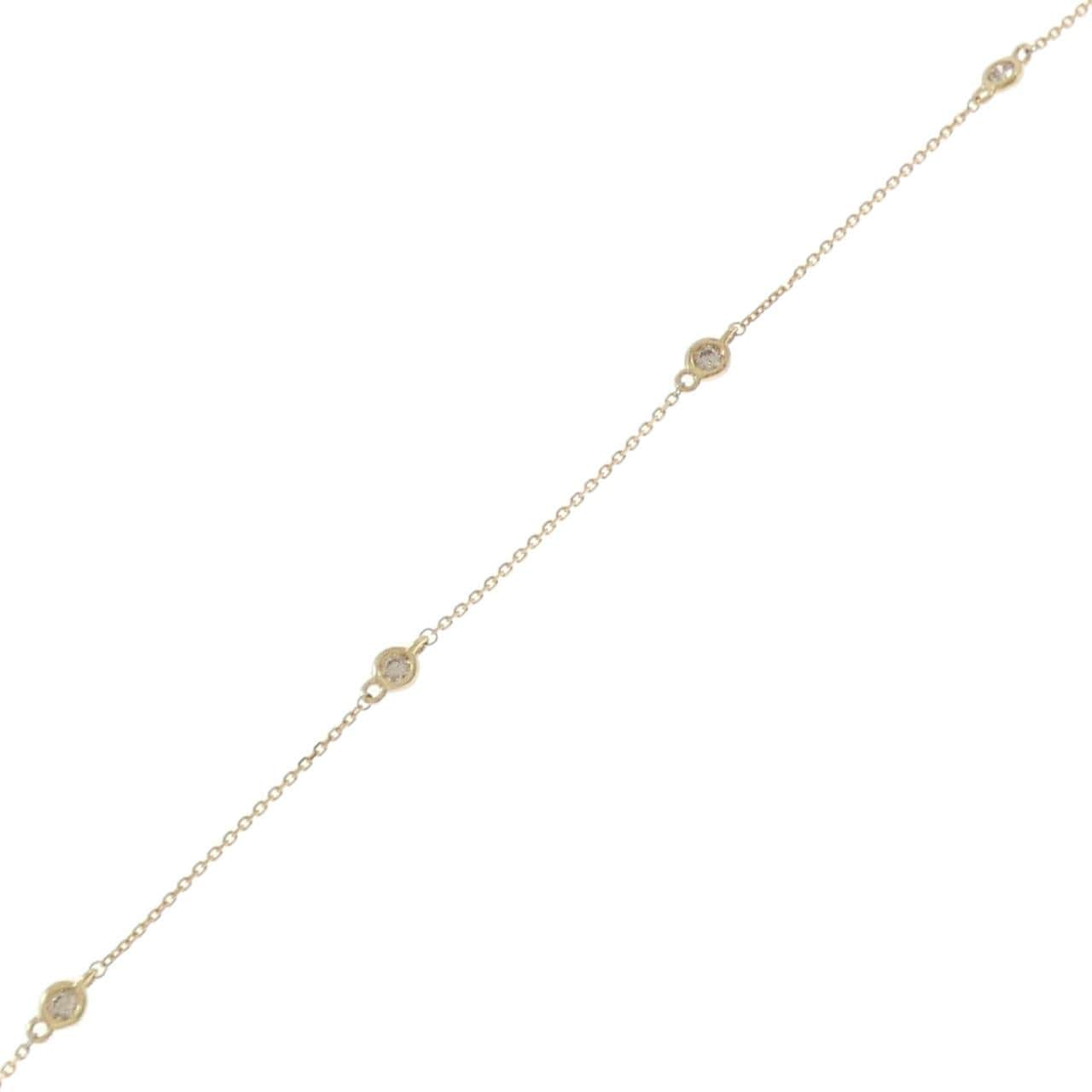 K18YG/K18WG ダイヤモンド ブレスレット 0.15CT