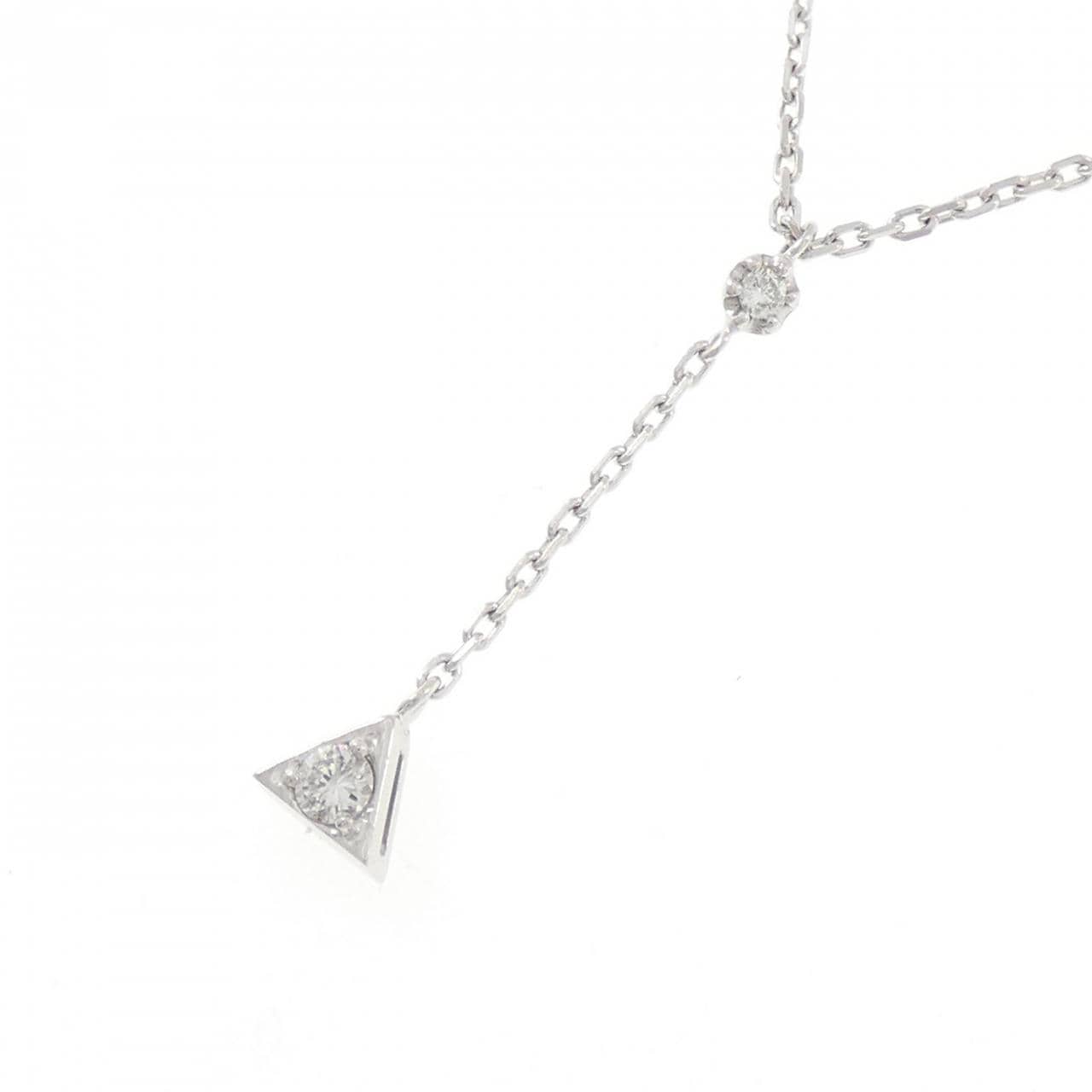 K18WG ダイヤモンド ネックレス 0.09CT