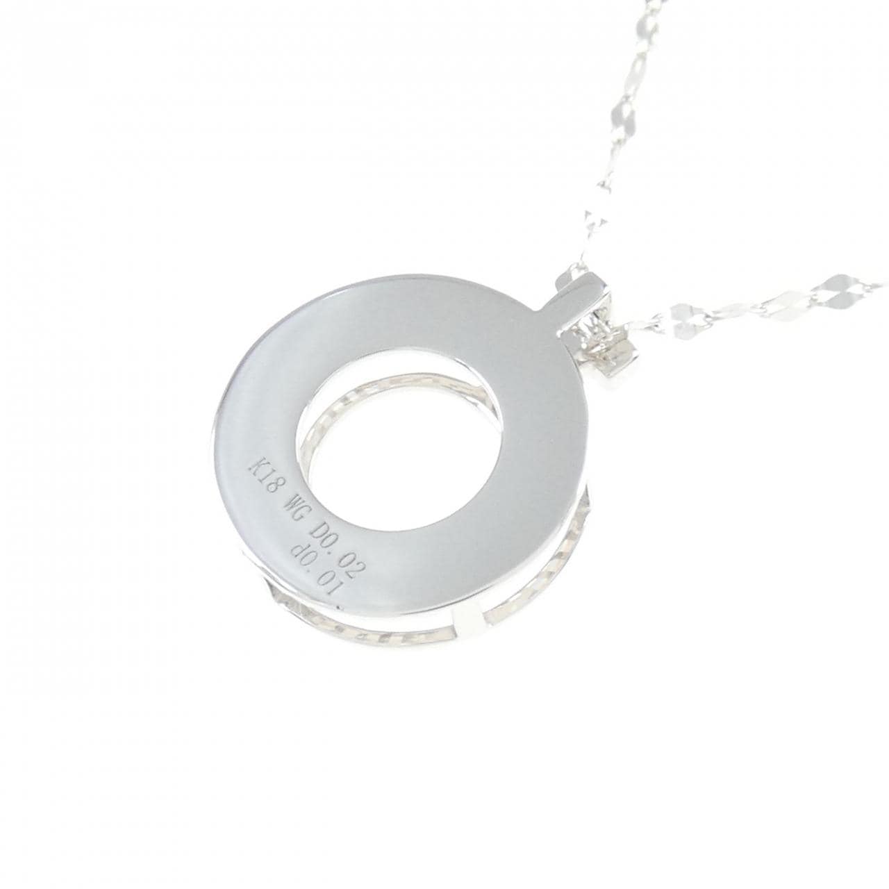 【新品】K18WG ダイヤモンド ネックレス 0.02CT