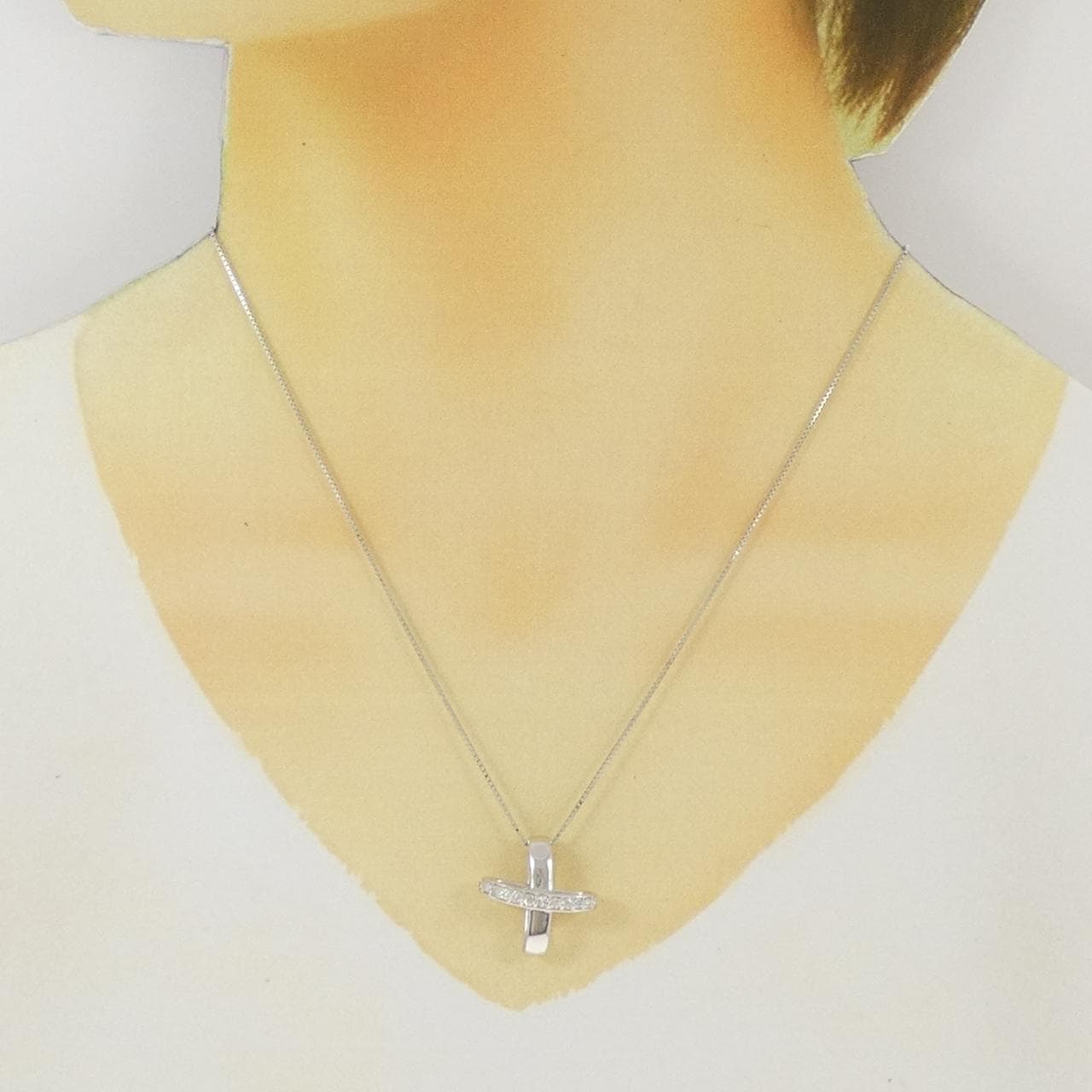 K18WG ダイヤモンド ネックレス 0.30CT