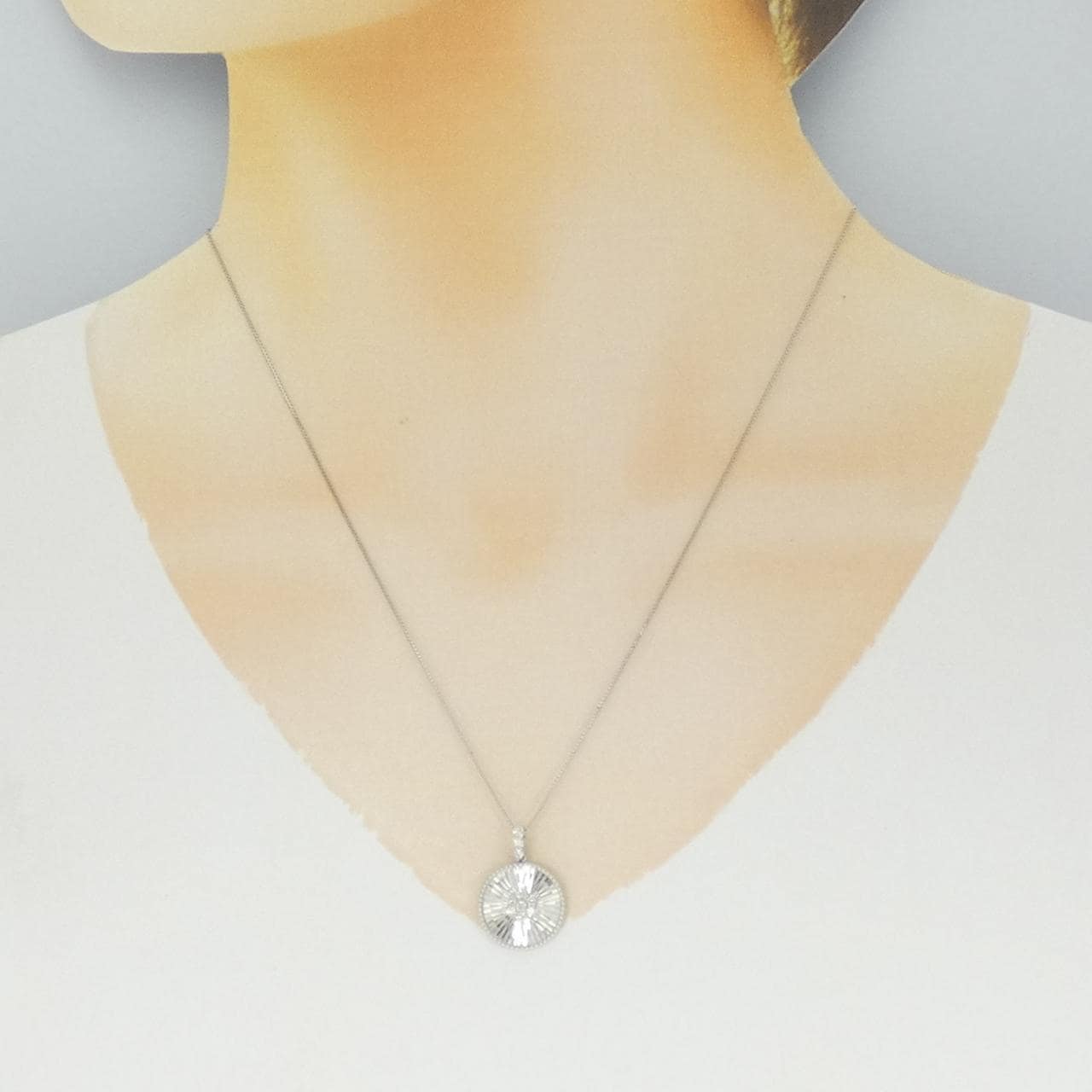 【新品】PT900/PT850 ダイヤモンド ネックレス 0.18CT