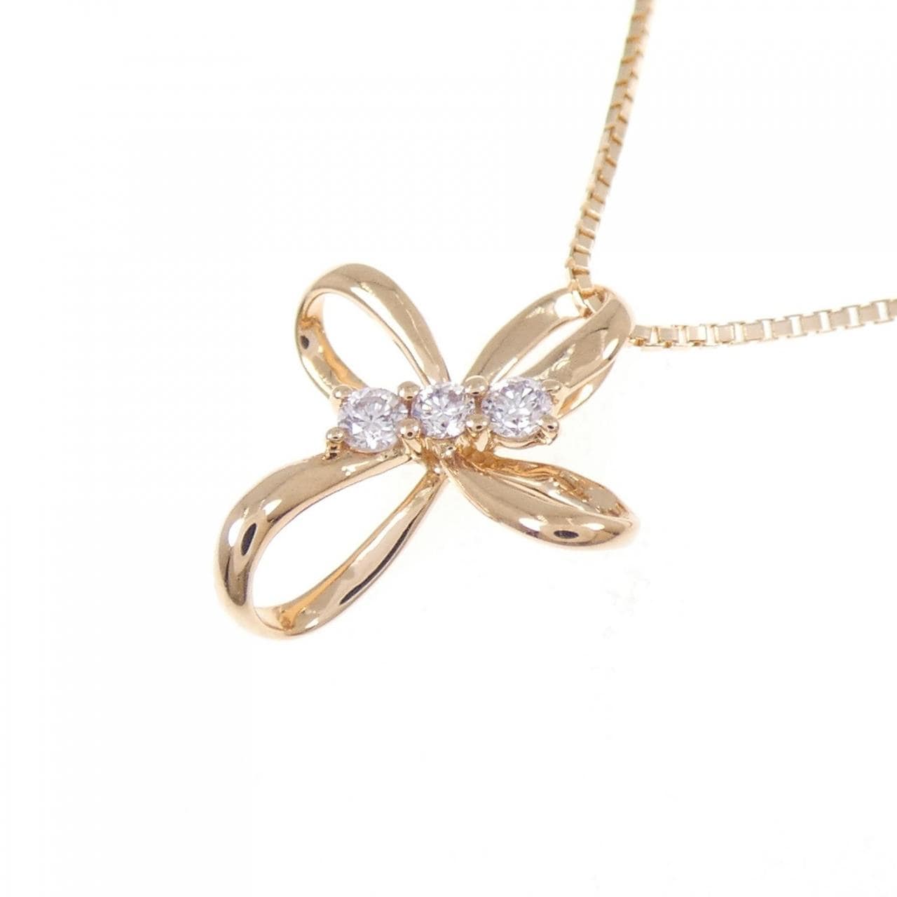 ジーエスティービー ピンクダイヤモンド ネックレス 0.05CT