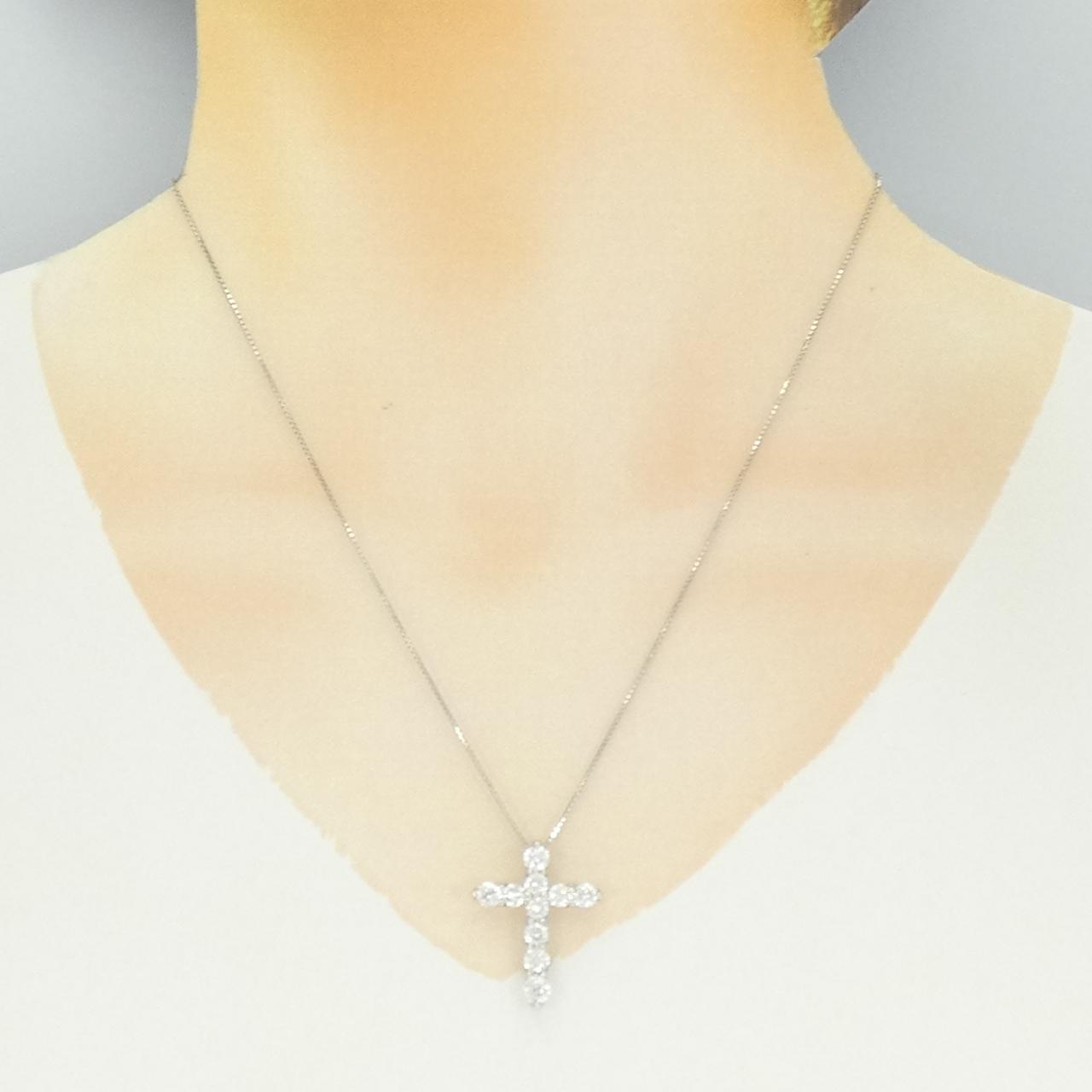 PT900/PT850 クロス ダイヤモンド ネックレス 2.00CT