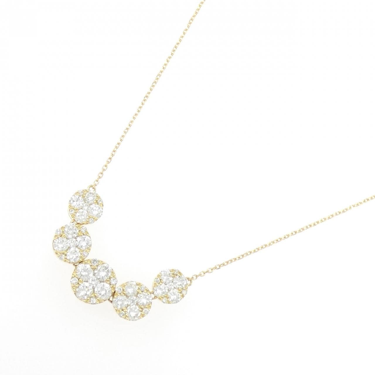K18YG ダイヤモンド ネックレス 2.05CT