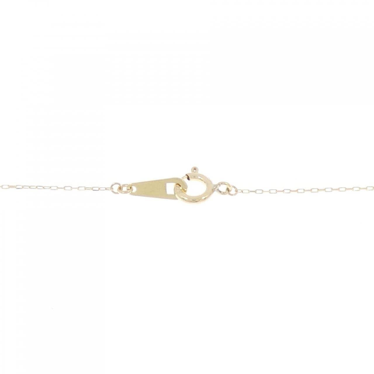 K10YG イニシャルL ダイヤモンド ネックレス