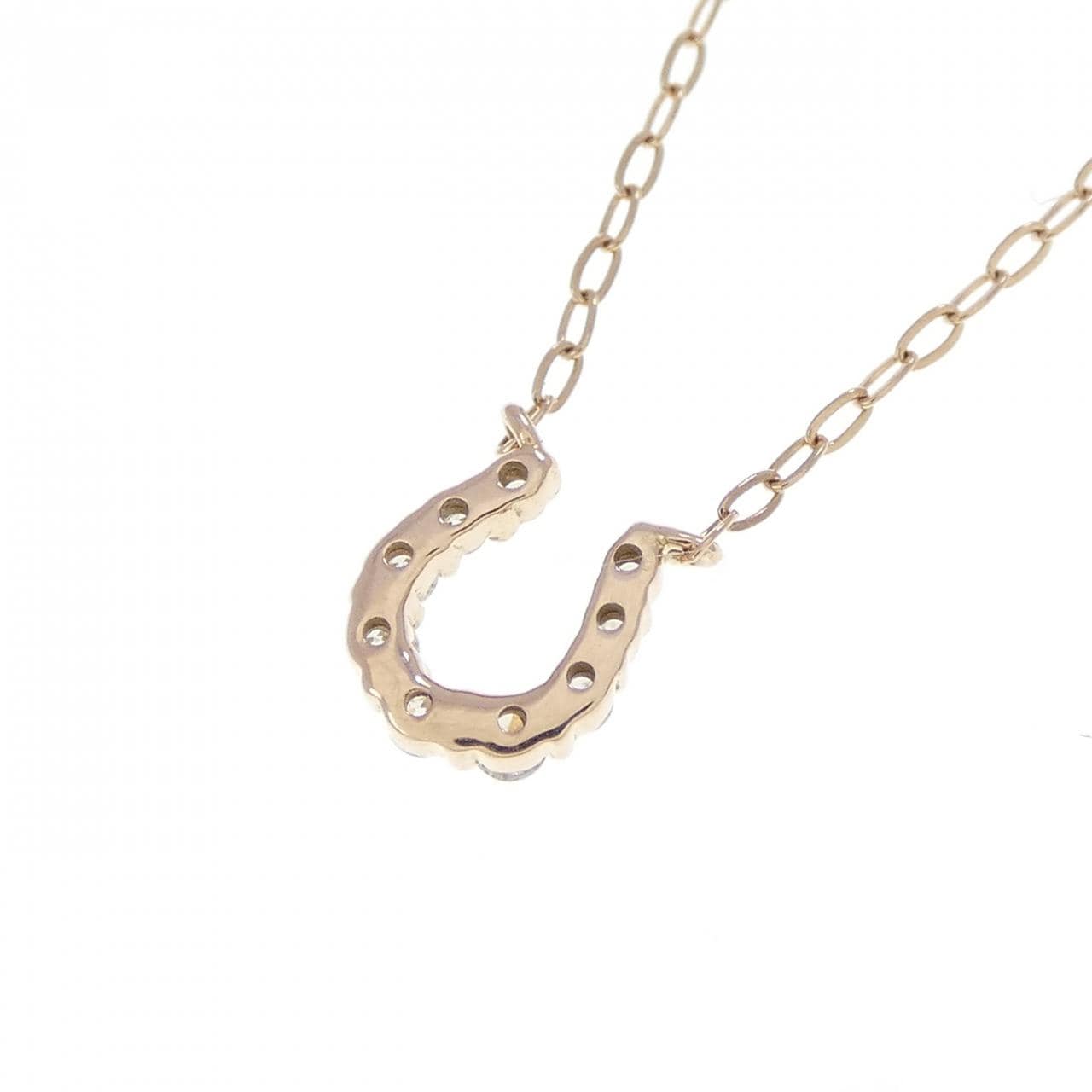 4゜C ホースシュー ダイヤモンド ネックレス