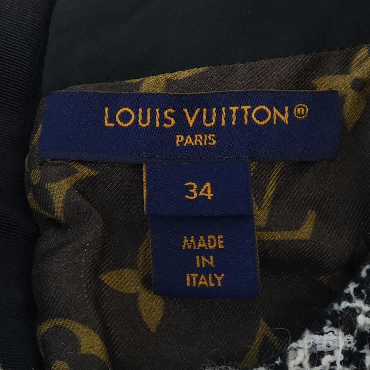 ルイヴィトン LOUIS VUITTON マルタージュツイードマーチンゲールドレス FQDS06HIK ワンピース