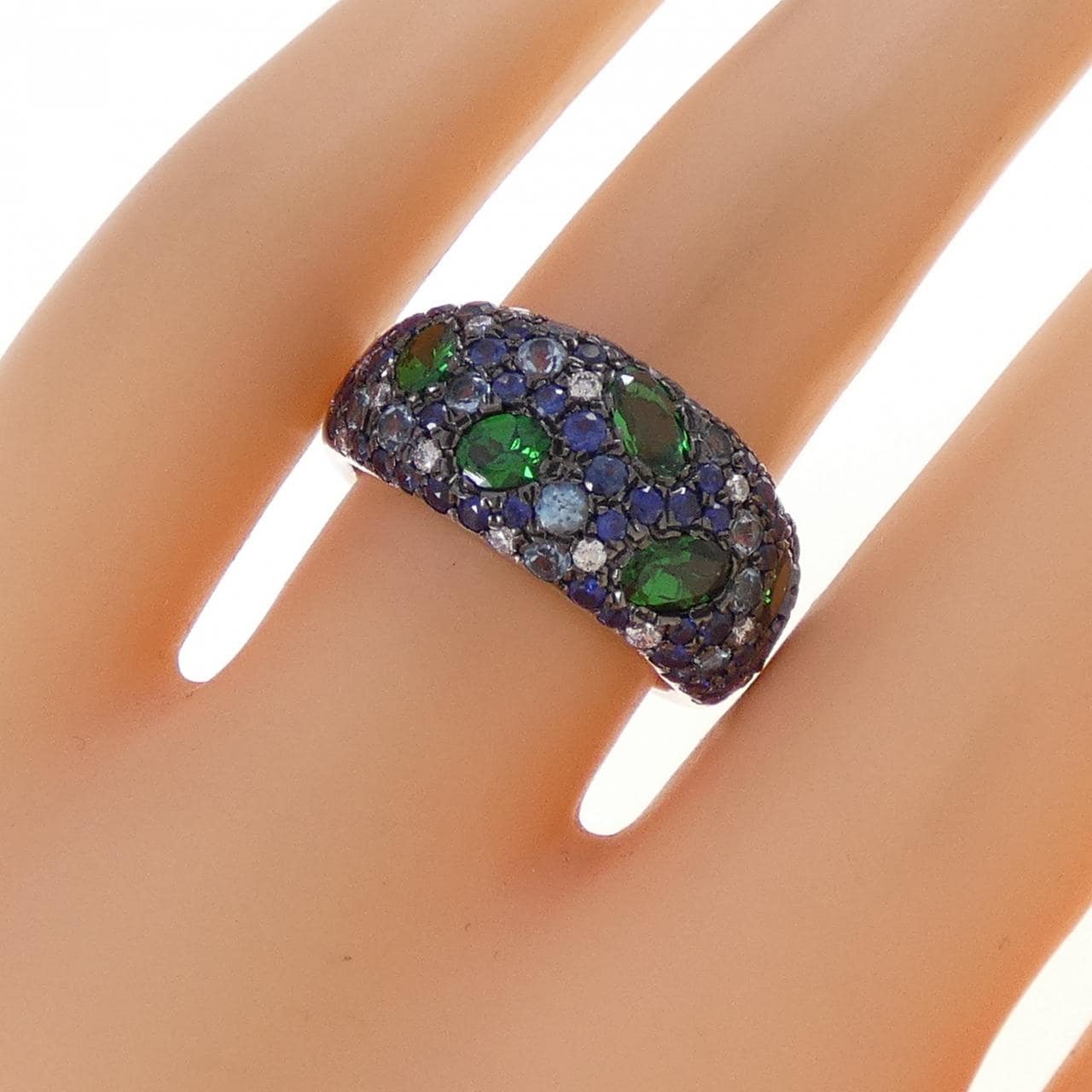 18KWG/18KBG カラーストーン リング