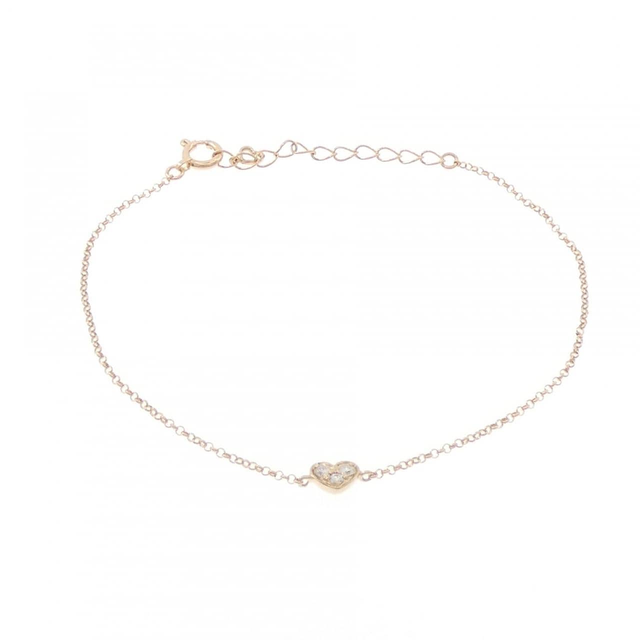 ポンテヴェキオ ハート ダイヤモンド ブレスレット 0.04CT