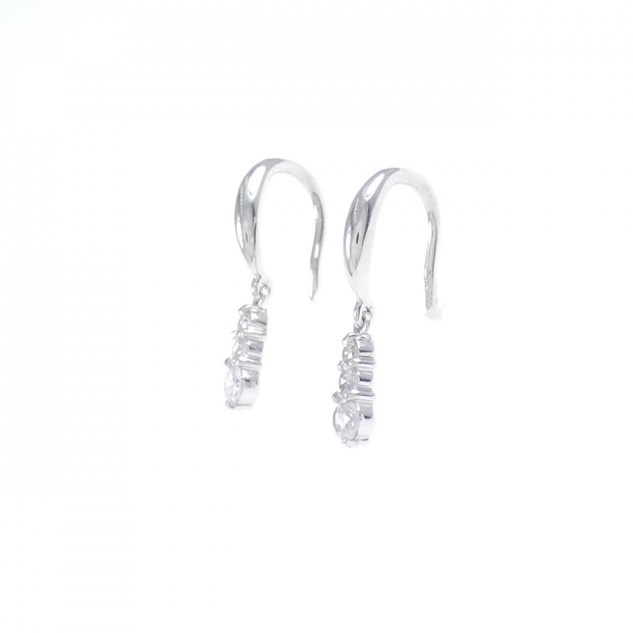 K18WG ダイヤモンド ピアス 0.20CT