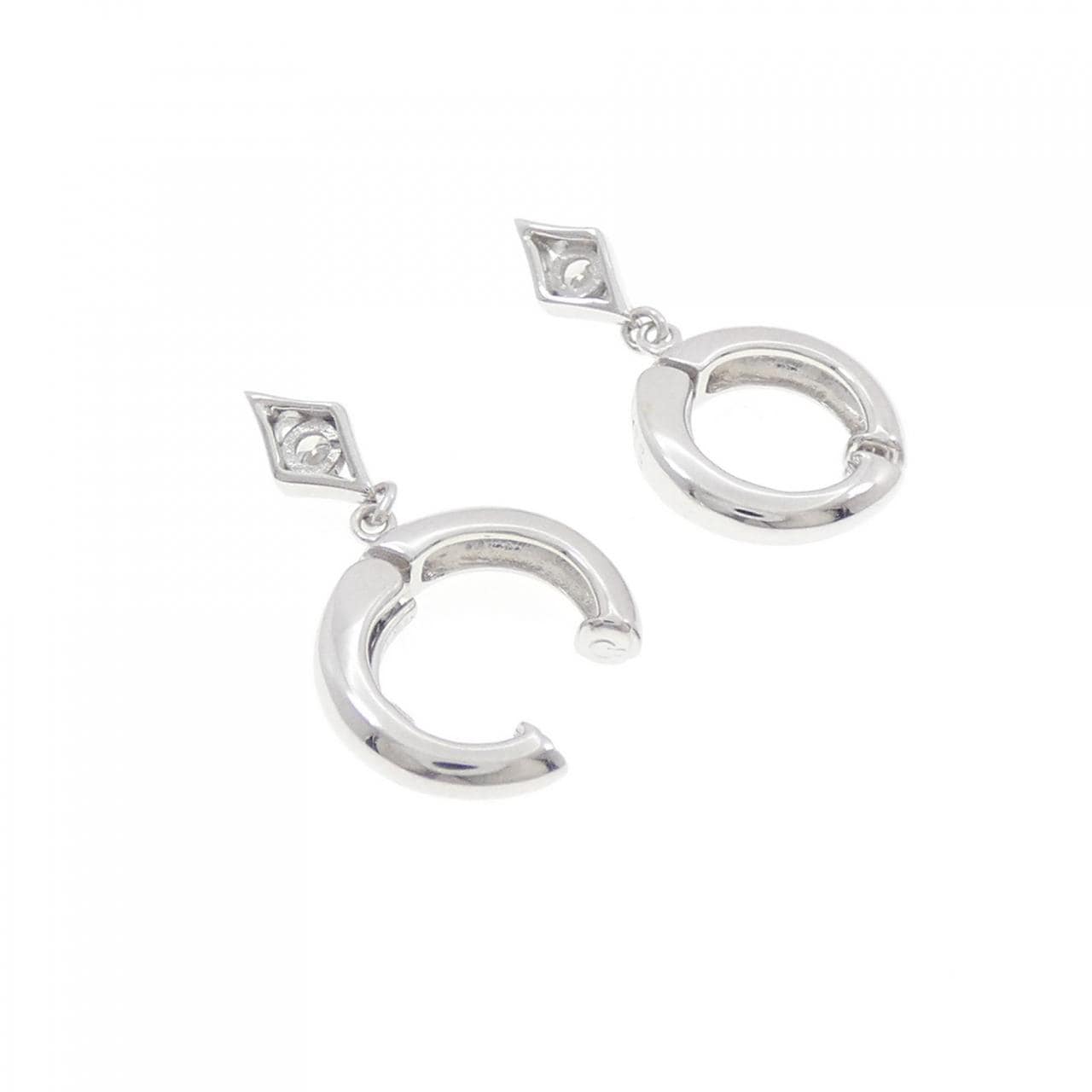 K14WG ダイヤモンド イヤリング 0.10CT