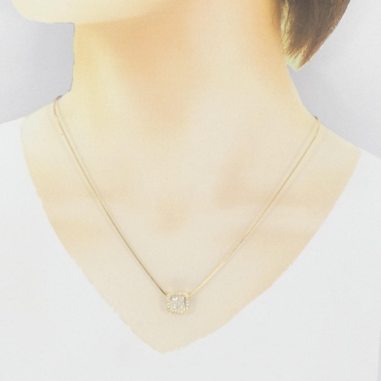 K18YG ダイヤモンド ネックレス 0.78CT
