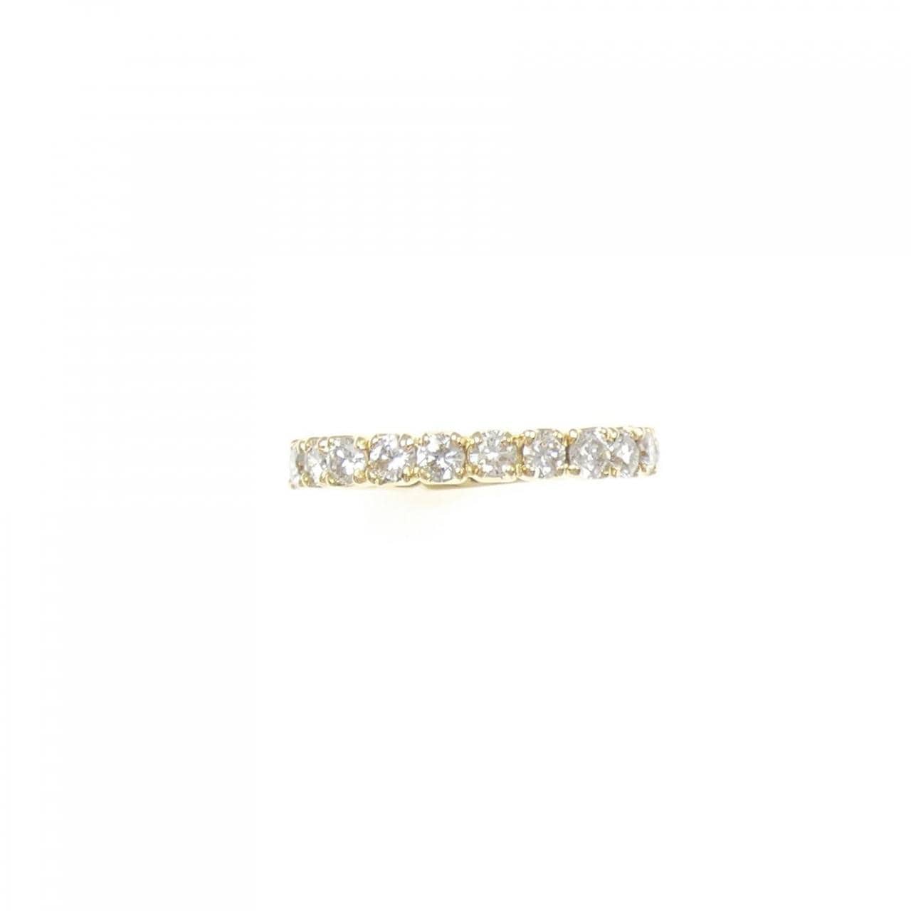 K18YG ハーフエタニティ ダイヤモンド リング 1.00CT