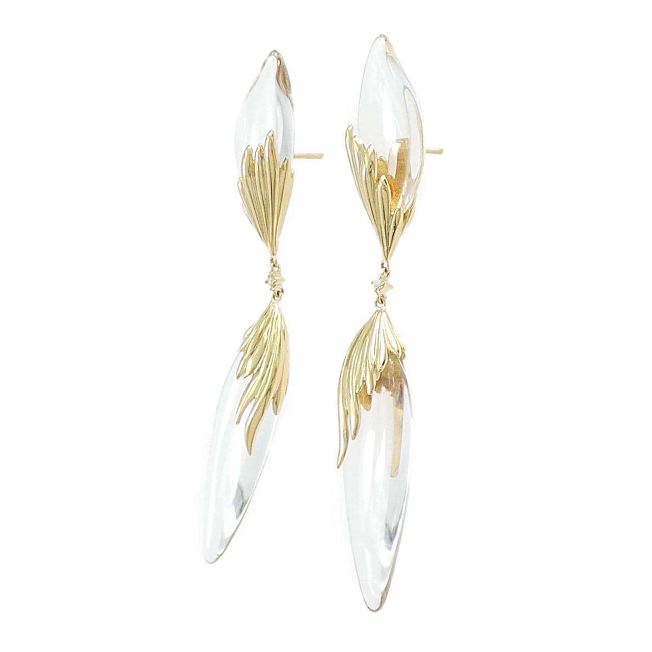 K18YG クオーツ ピアス