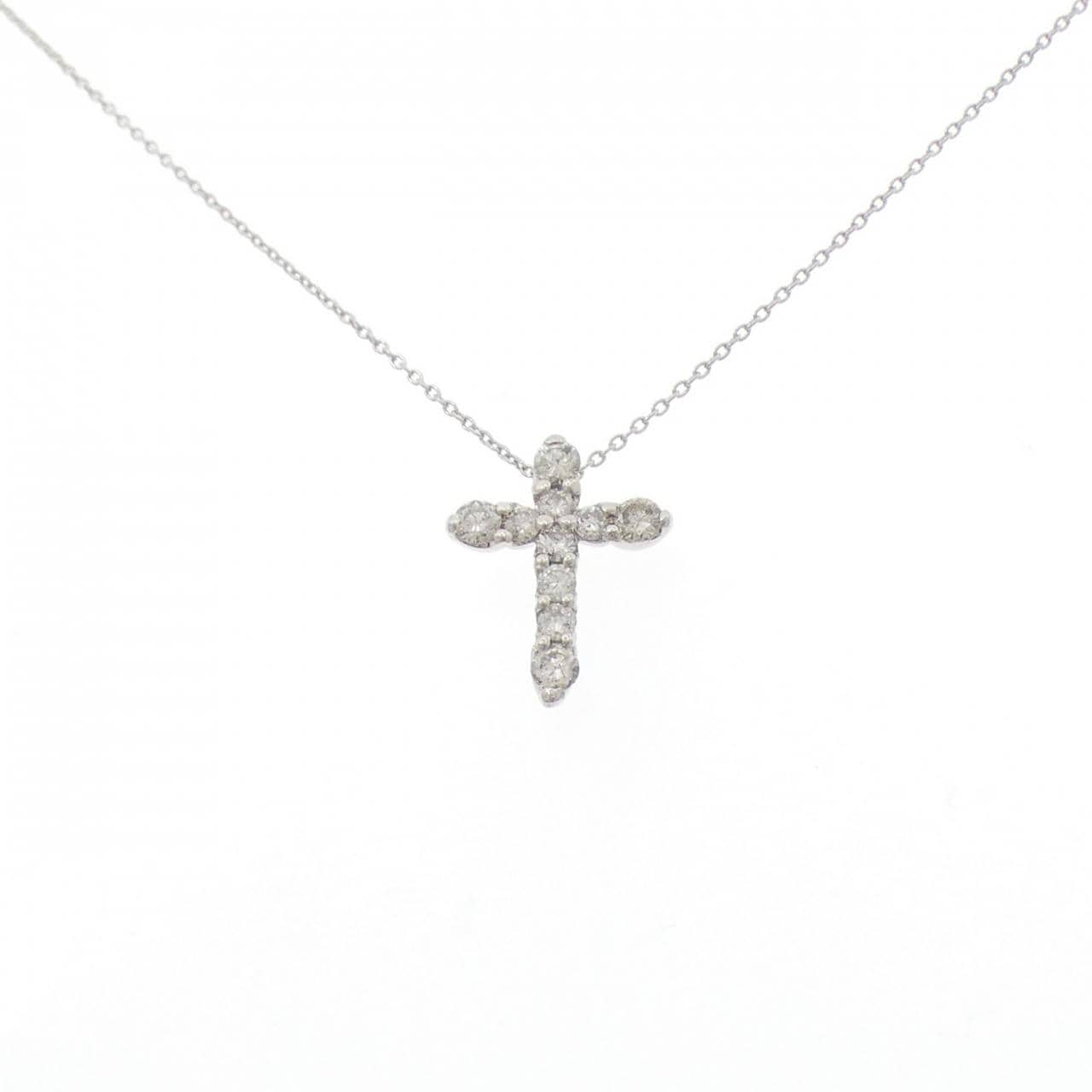 PT900/PT850 クロス ダイヤモンド ネックレス 0.50CT
