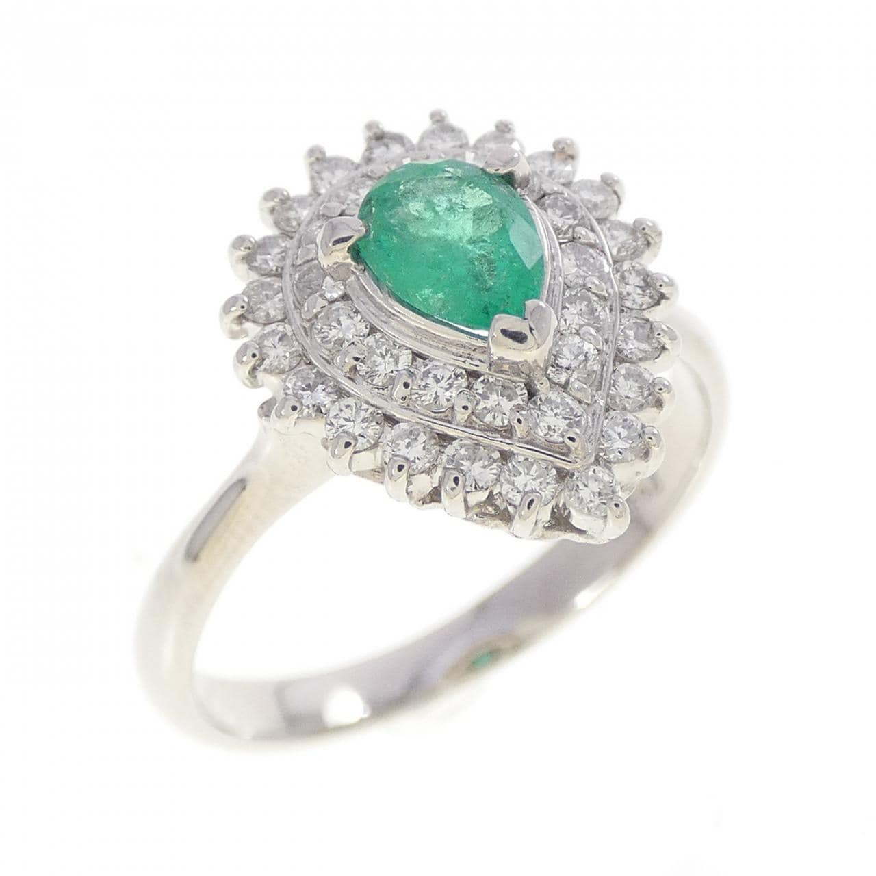 PT900 エメラルド リング 0.34CT