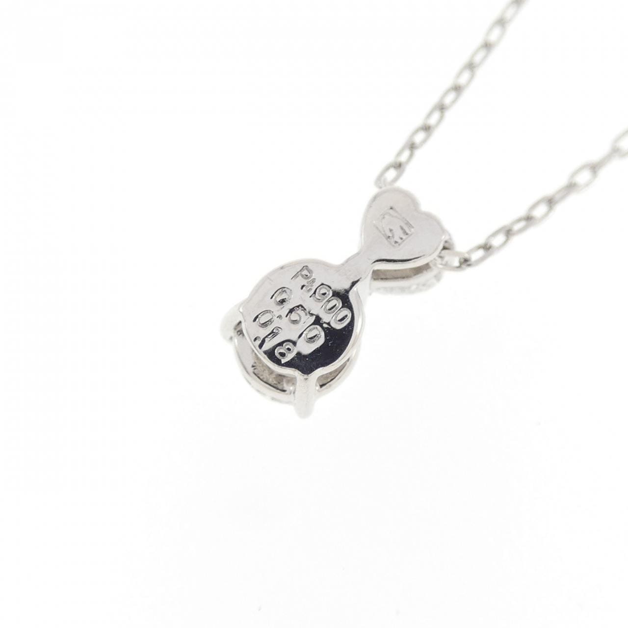 PT900/PT850 ハート ダイヤモンド ネックレス 0.50CT