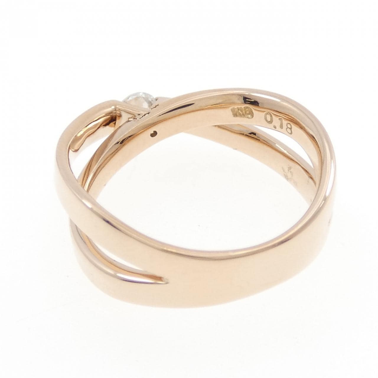 K18PG ダイヤモンド リング 0.18CT