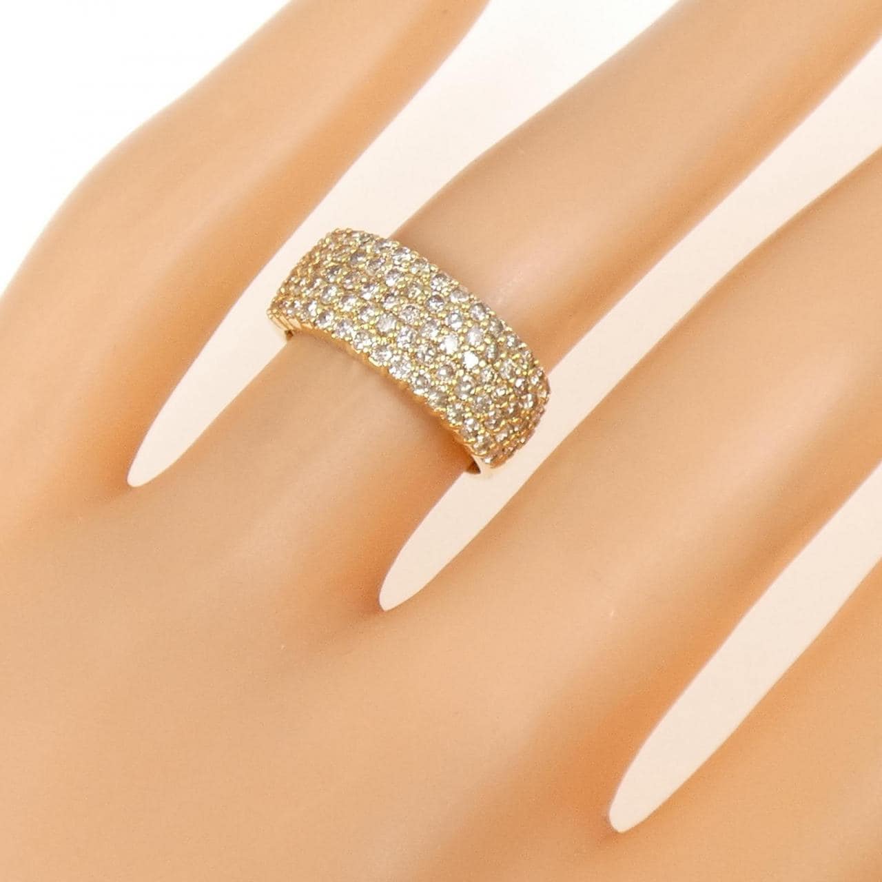 K18YG パヴェ ダイヤモンド リング 1.00CT