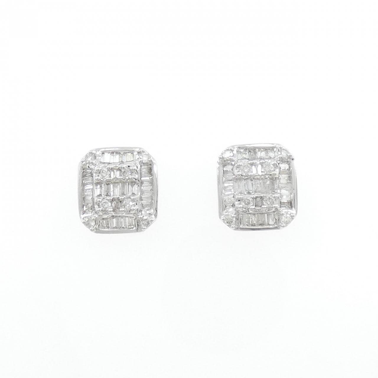 K18WG ダイヤモンド ピアス 0.50CT