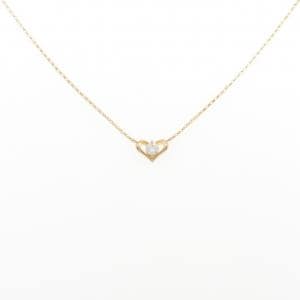 K18YG ハート ダイヤモンド ネックレス 0.13CT