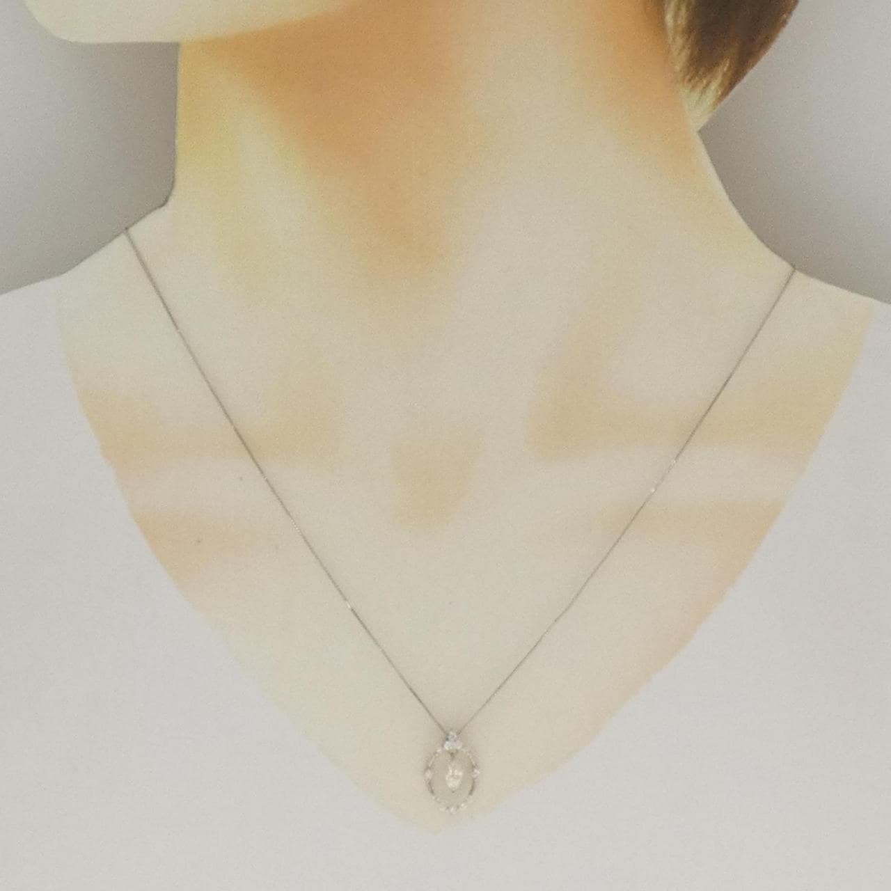 PT900/PT850 ダイヤモンド ネックレス 0.225CT