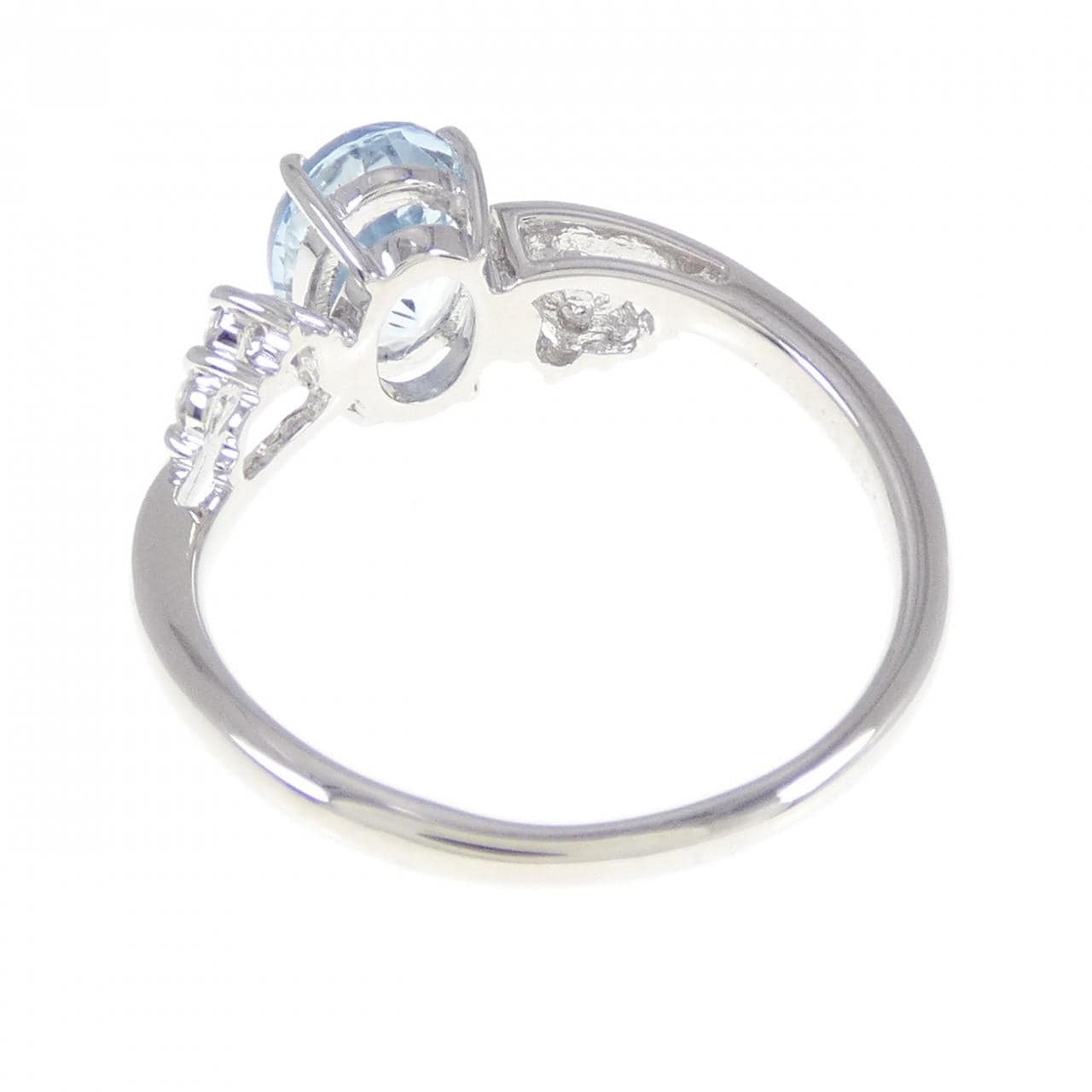K18WG アクアマリン リング 1.22CT