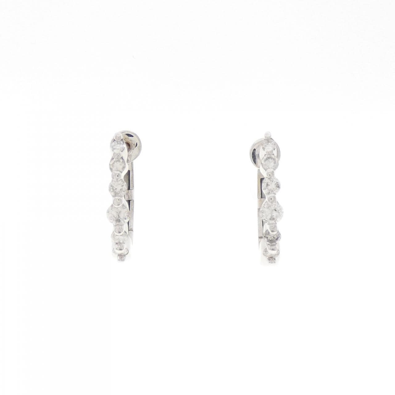 K18WG ダイヤモンド ピアス 0.50CT