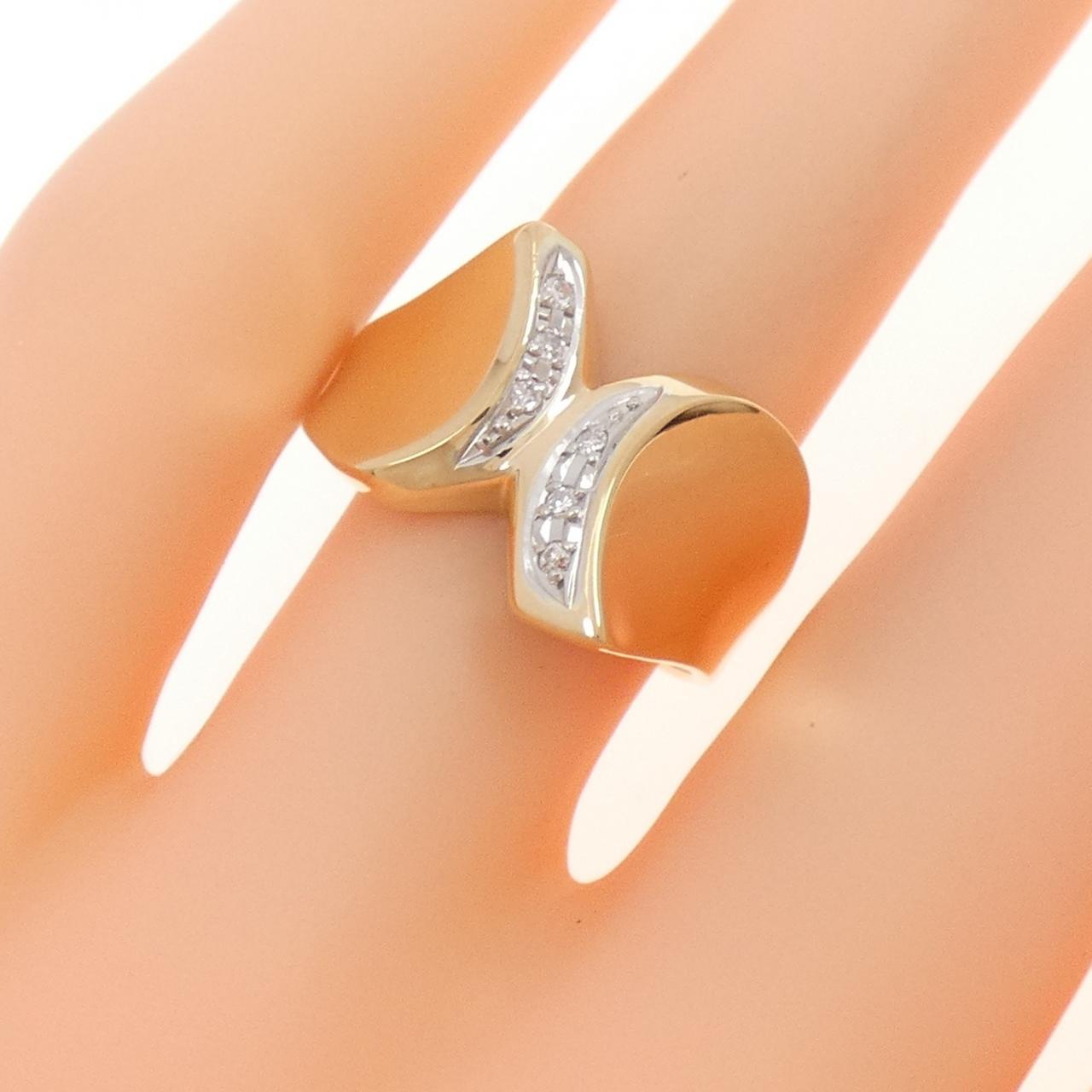 K18YG/PT900 ダイヤモンド リング 0.05CT