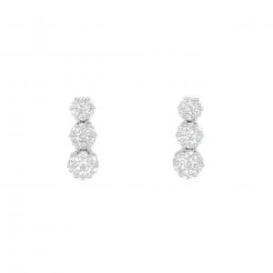 K18WG ダイヤモンド ピアス 1.00CT