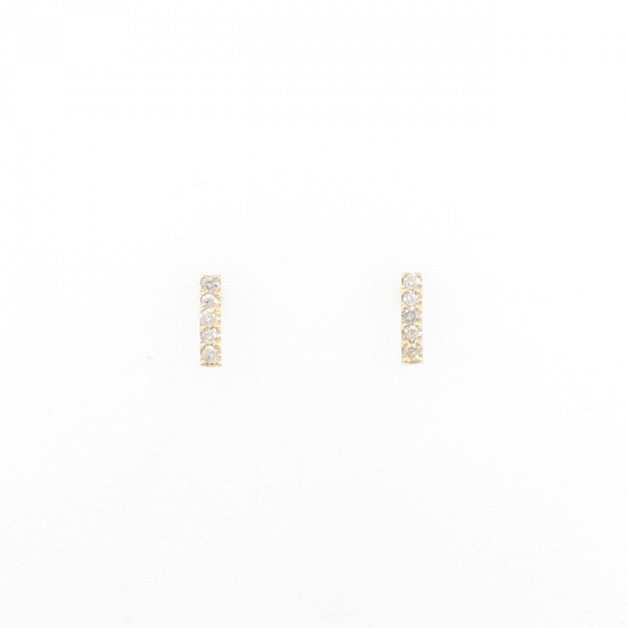【新品】K18YG ダイヤモンド ピアス 0.10CT