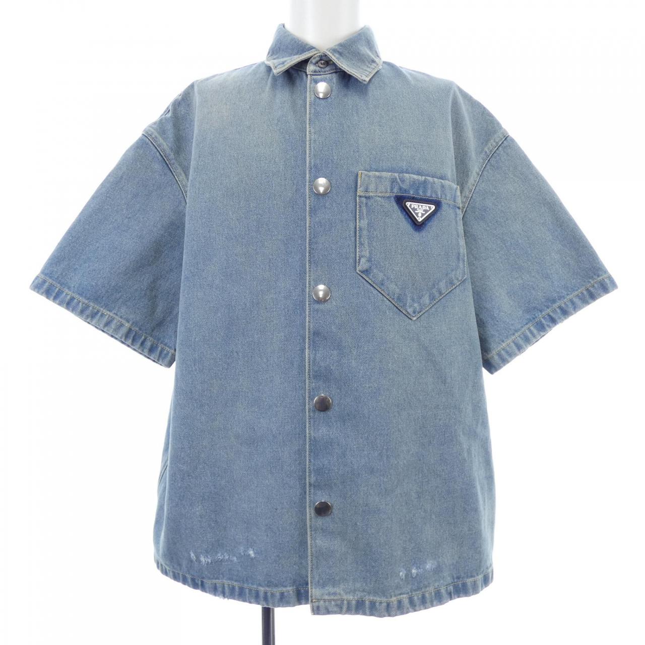 プラダ PRADA トライアングルロゴ GEC067 S212 1ZAB S／Sシャツ