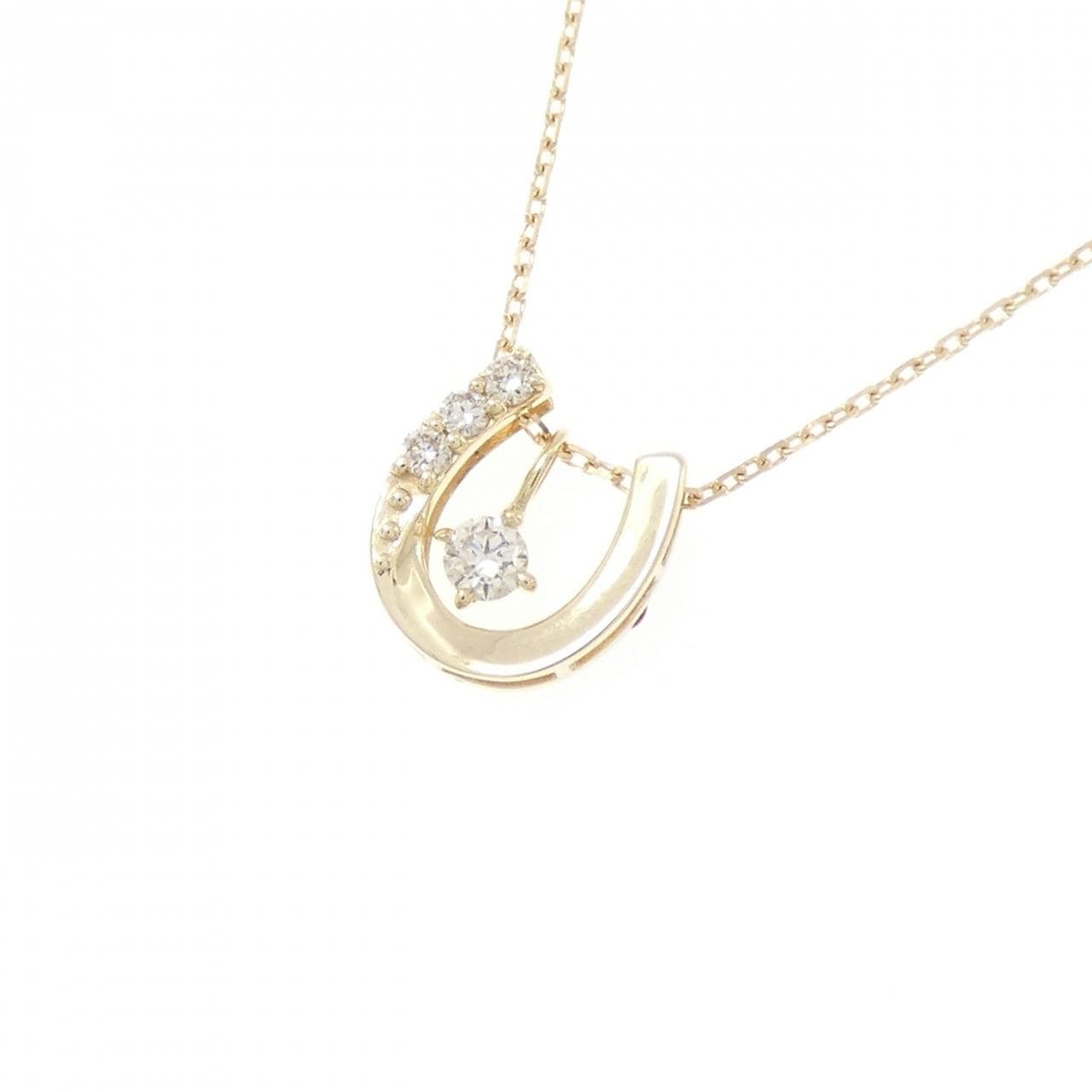 K10YG ダイヤモンド ネックレス 0.04CT