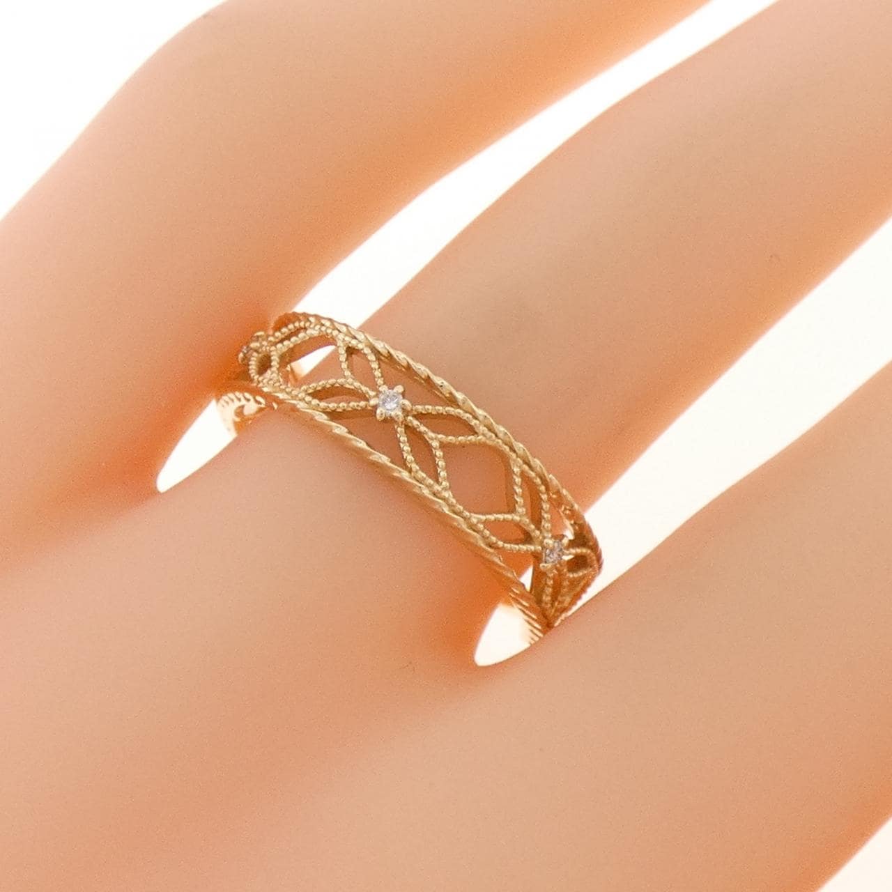 アガット ダイヤモンド リング 0.01CT