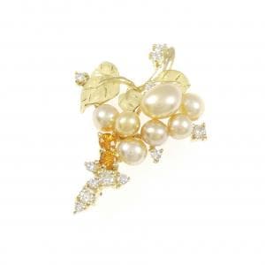 K18YG カラーストーン ブローチ