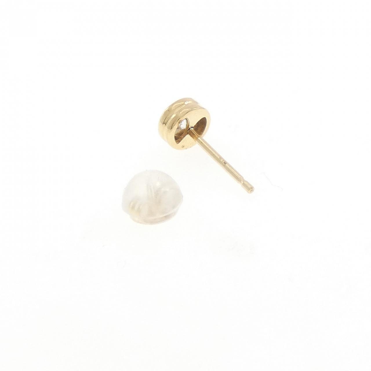 K18YG ダイヤモンド ピアス 0.11CT 片耳