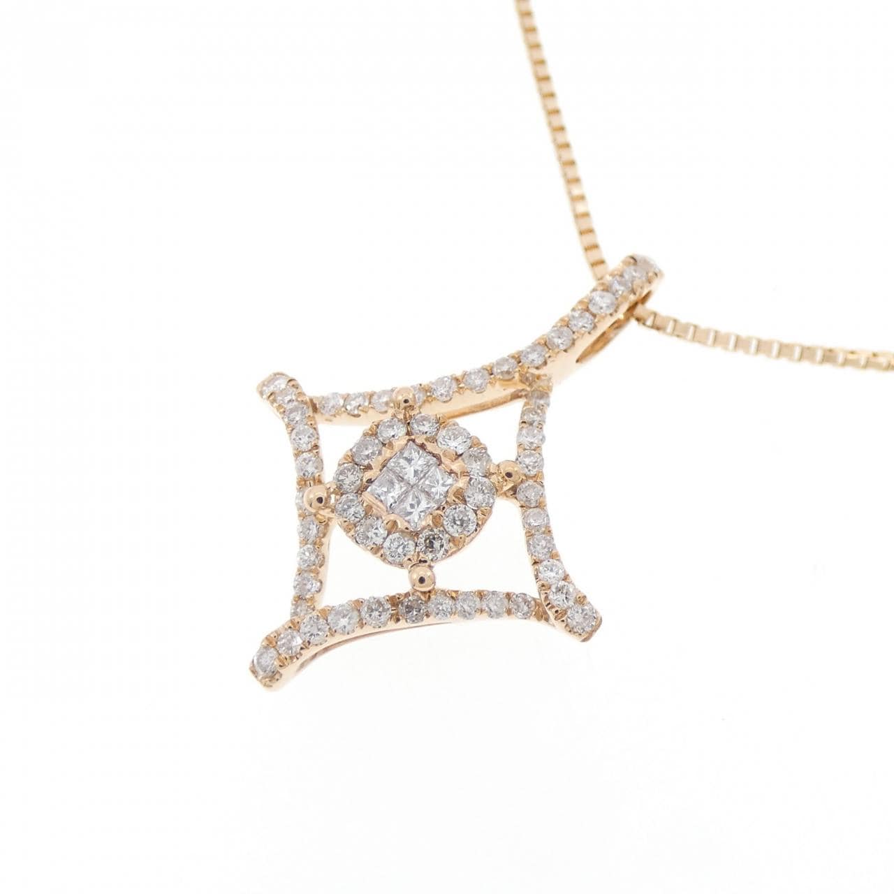 K18PG ダイヤモンド ネックレス 0.30CT