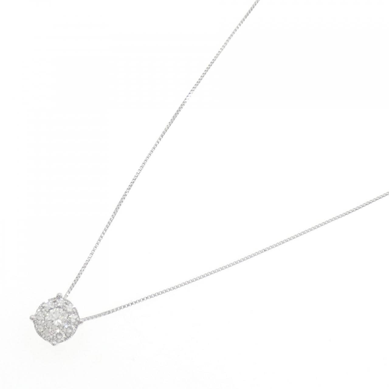 K18WG ダイヤモンド ネックレス 0.38CT