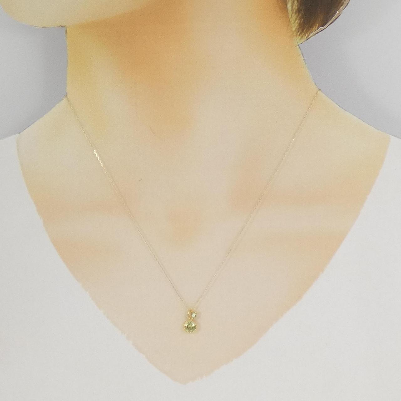 K18YG ガーネット ネックレス