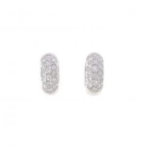 PT900/K18WG ダイヤモンド ピアス 0.64CT