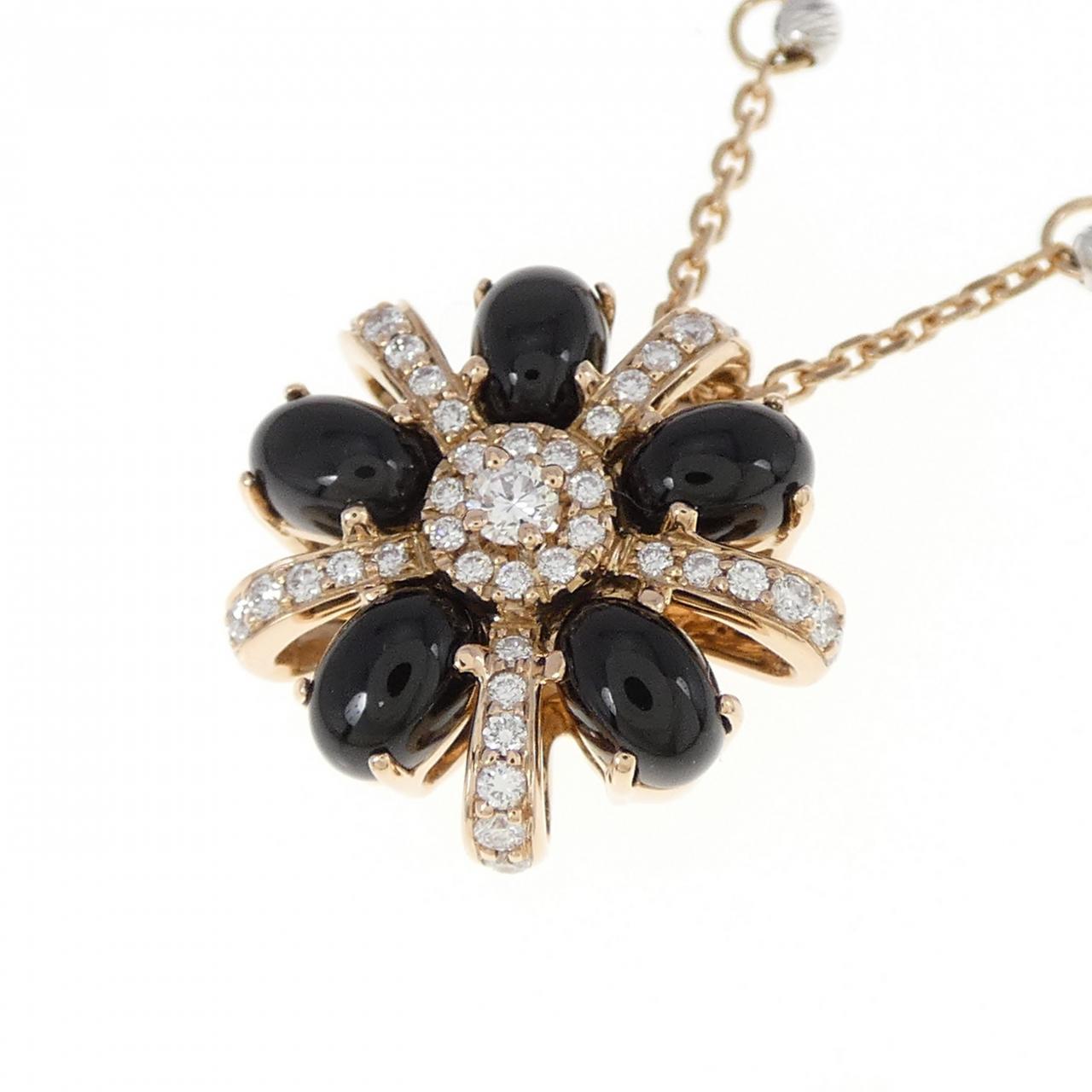K18PG Onyx Necklace 1.57CT