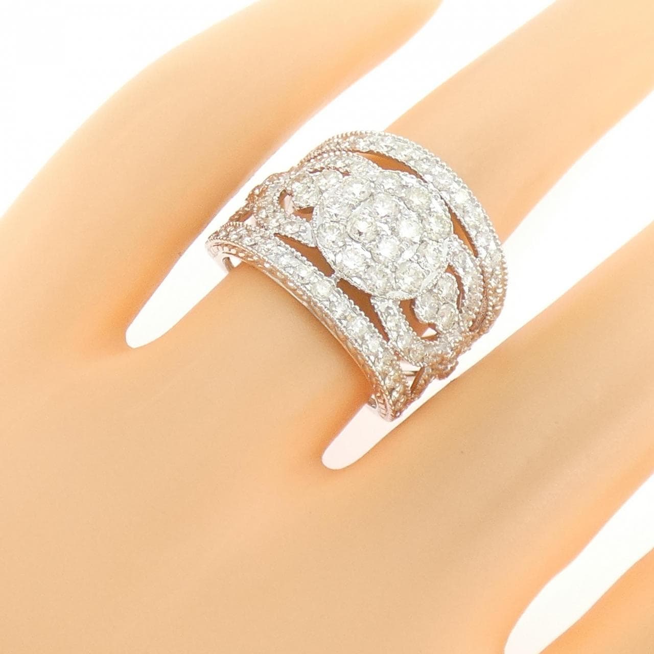 750WG ダイヤモンド リング 2.00CT