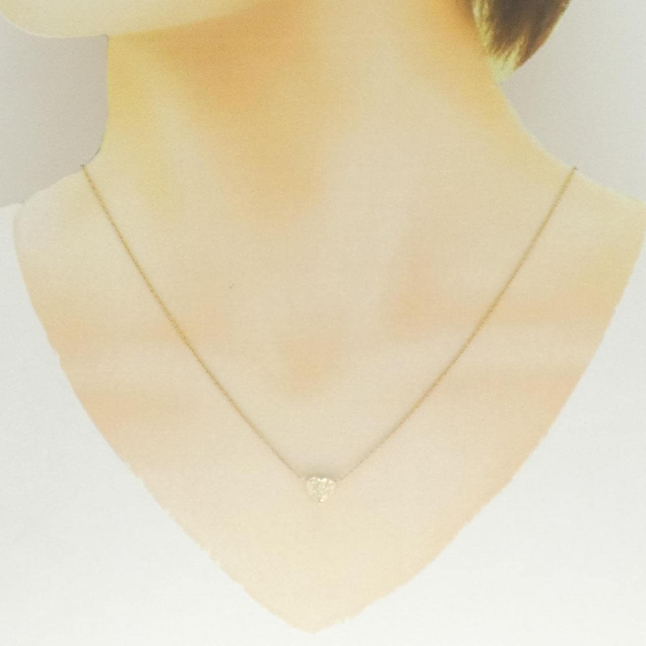 K18PG ダイヤモンド ネックレス 1.006CT L SI1 ハートシェイプ